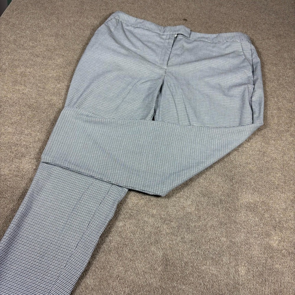 Worthington Ankle Pants Womens 18P Black White Houndstooth Outdoor Side Slit